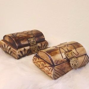 Vintage Handmade Trinket Box 2-bundle